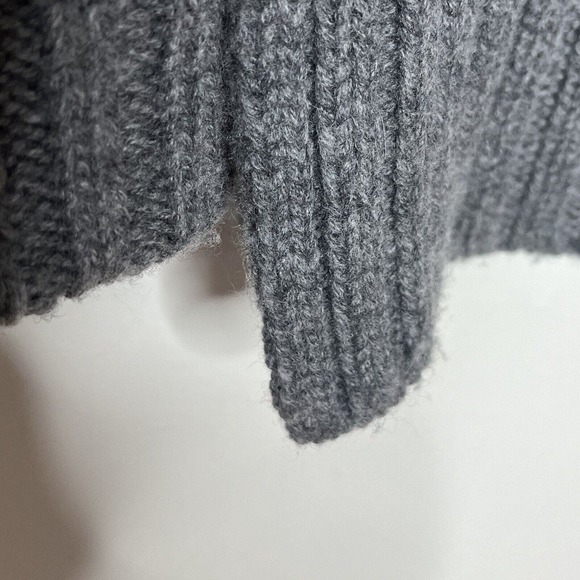 Intermix Fringe Cowl Neck Wool Cashmere Sweater Gray Women’s Size S - Picture 5 of 9